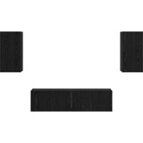 vidaXL Komplet TV omaric 4 pcs Črni hrast Srednja 60 x 30 x 30 cm | Shoptok.si