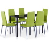 vidaXL Jedilna garnitura 7-delna zelena | Shoptok.si