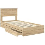  Okvir za krevet s ladicama Sonoma hrast 90 x 200 cm | shoptok.hr