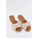 Boto Women's Platform Sandals With Braiding And Bow Beige Alpireda | Shoptok.si