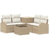  Set sofe 6 kom. Bež i krem bijela Poli Rattan i čelik | shoptok.hr