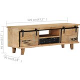 TV omarica 120x30x40 cm trden mangov les, (20622802) | Shoptok.si