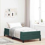  Postelja z vzmetnico z vzmetnico Temno zelena 80 x 220 cm blago, (5000125837) | Shoptok.si