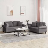  2-dijelni set sofa s jastucima sivi od umjetne kože | shoptok.hr