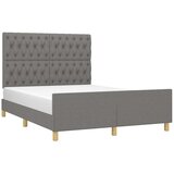  Okvir za krevet bez madraca tamnosivi 140 x 190 cm od tkanine | shoptok.hr