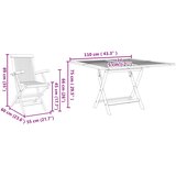 Bistro set za vrt 3 pcs Smeđa Masivno tikovno drvo | shoptok.hr