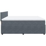  Krevet s oprugama i madracem tamnosivi 200x200 cm baršunasti | shoptok.hr
