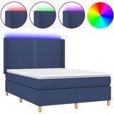 The Living Store Box spring postelja z vzmetnico LED modra 140x200 cm blago - Box Spring Postelja, (21520460) | Shoptok.si