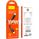 hoco. podatkovni polnilni kabel X96 Type C na Type C 1,m 100W 5A - črn | Shoptok.si