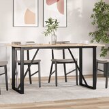  Blagovaonski stol O-oblika 160x80x75 cm od borovine i čelik | shoptok.hr