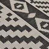  Vanjski tepih ravnog tkanja 140 x 200 cm crne pruge | shoptok.hr