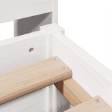 vidaXL Posteljni okvir brez vzmetnice bel 140x190 cm trdna borovina | Shoptok.si