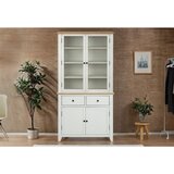 MID.YOU VITRINA, furnirano, masivno hrast, bor prozorno, naravne barve, bela | Shoptok.si