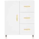 vidaXL Visoka omara bela 69,5x34x180 cm inženirski les | Shoptok.si