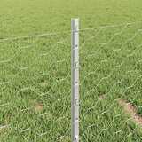  Heksagonalna ograda s stubom 50 x 0,4 m Pocinčani čelik Srebrna | shoptok.hr