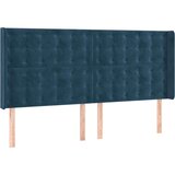  LED uzglavlje tamnoplavo 183 x 16 x 118/128 cm od tkanine | shoptok.hr