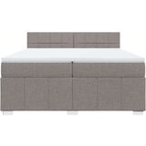  Krevet s oprugama i madracem smeđesivi 200x200 cm od tkanine | shoptok.hr