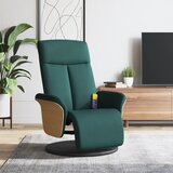 Maison Chic masažni naslanjač - Relax naslanjač z naslonom za noge temno zeleno blago, (22042200) | Shoptok.si