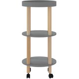 Kolica na 3 razine sivi 38 x 38 x 82 cm od drva i borovine | shoptok.hr