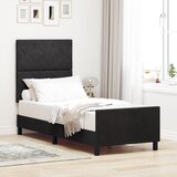 vidaXL Krevet Crni 80x200 cm Baršun | shoptok.hr