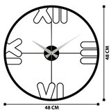 WALLXPERT dekorativni metalni zidni sat mali black | ePonuda.com