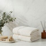 Check - Ecru Ecru Bath Towel Set (2 Pieces) Cene