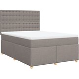  Krevet s oprugama i madracem smeđesivi 140 x 190 cm od tkanine | shoptok.hr