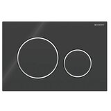 Geberit 115.882.KM.1 Sigma20 Black / Gloss Chrome taster za ugradne vodokotliće dvokoličinski okrugli | ePonuda.com