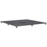 vidaXL Podstavek za senčnik Temno siva 100 x 100 x 4 cm Jeklo | Shoptok.si