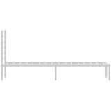  Metalni okvir za krevet s uzglavljem bijeli 90x200 cm | Eponuda.com