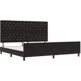 vidaXL Postelja Črna 200x200 cm Velur, (22049232) | Shoptok.si