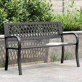 vidaXL Vrtna klupa crna 120 cm čelična | shoptok.hr