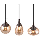 Tri O Crna/narančasta viseća svjetiljka sa staklenim sjenilom Lumina – | shoptok.hr