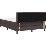  Kutija madrac s madracem &amp LED tamnosmeđa 140x190 cm tkanina | shoptok.hr