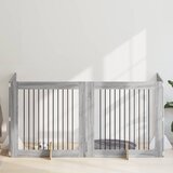  Vrata za pse s postoljem 4 pcs Siva sonoma 100 x 100 cm | shoptok.hr