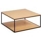 Mizica s hrastovo ploščo 80x80 cm Yona - Kave Home