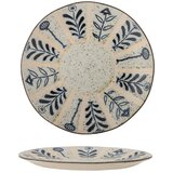 Bloomingville Svetlo moder/kremno bel lončen krožnik ø 21 cm Leonie – | Shoptok.si
