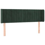  Vzglavje z ušesi temno zeleno 147x16x78/88 cm žamet | Shoptok.si