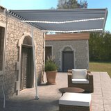 vidaXL Ročno zložljiva tenda z LED lučmi 350x250 cm modra in bela Cene