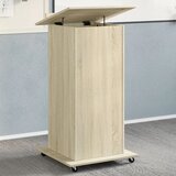 vidaXL Lektorat s kolesi in predalom sonoma hrast 55x55x107cm inž. les Cene