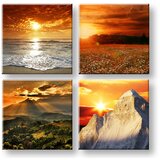  Slike na platnu Beauty of the Earth 4-delni Kolaž XOBKOL19E42 () Cene