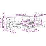  Set lounge namještaja za vrt 7 pcs Voštanosmeđa | shoptok.hr