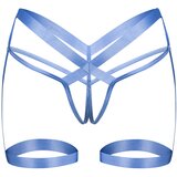 Obsessive Tangice s podvezico iz pasov - Freedom Shaderi, modre | Shoptok.si