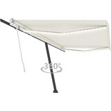  Tenda na ručno uvlačenje s LED svjetlima 500x300 cm krem Cijene