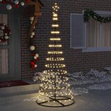 vidaXL LED božično drevesce Toplo bela 138.5 x 138.5 x 399 cm Kovina | Shoptok.si