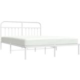 Metalni okvir za krevet s uzglavljem bijeli 180x200 cm | shoptok.hr