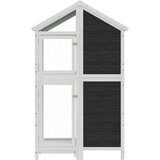  Kućica za ptice siva 97x81x152 cm od masivne borovine | shoptok.hr