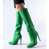 Gemre Green high-heeled boots Conjunto | Shoptok.si