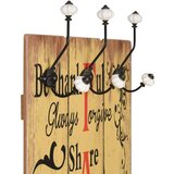  Zidna vješalica za kapute sa 6 kuka FAMILY 120 x 40 cm | shoptok.hr