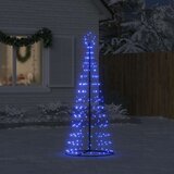 vidaXL Osvetljena novoletna jelka stožec 200 LED modra 182 cm | Shoptok.si